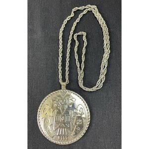 Vintage Native American Style Kachina Pendant Necklace Bell Trading Style